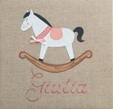 Quadretto Cavallo a dondolo Rosa